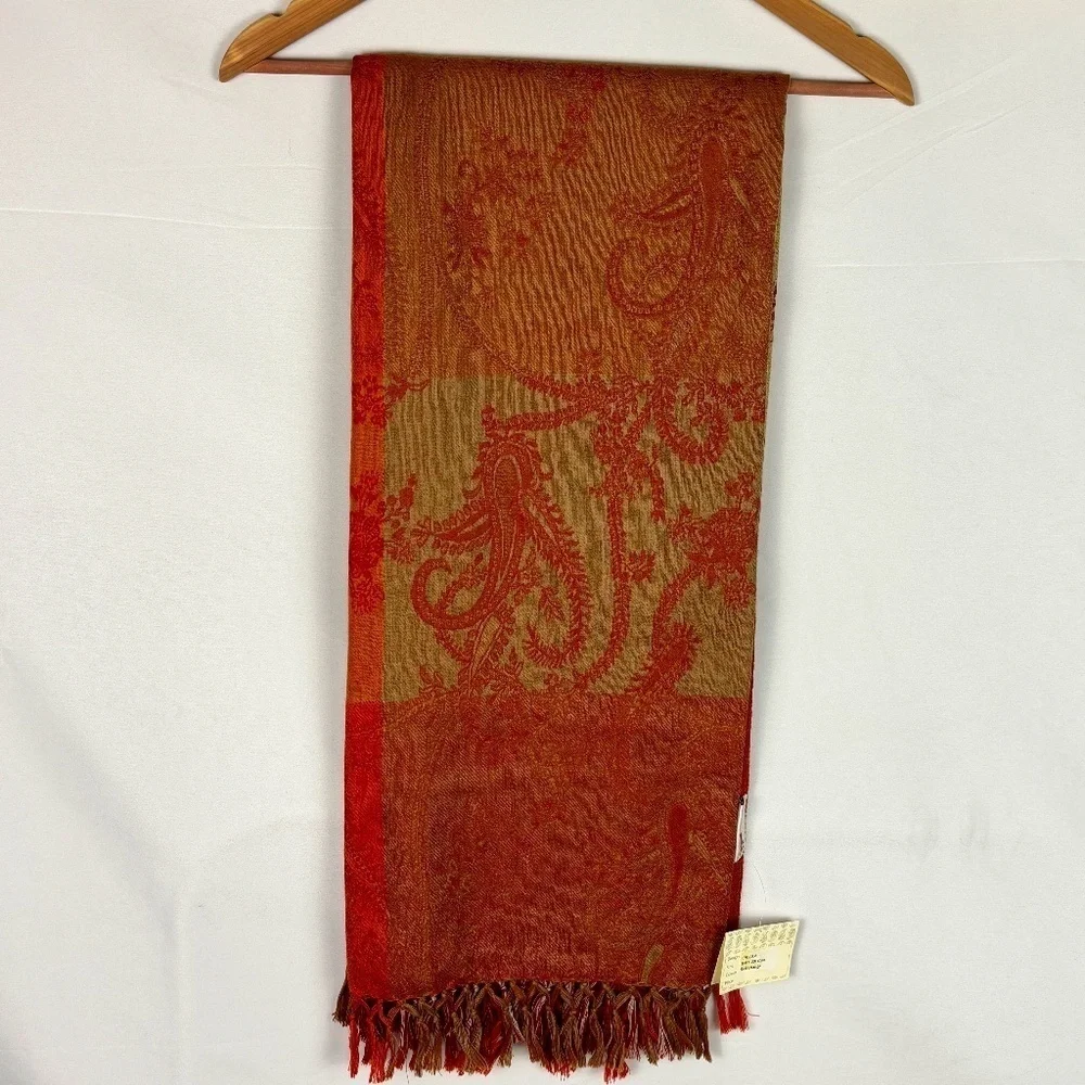 NWT 100% Wool Scarf Wrap Shawl 78